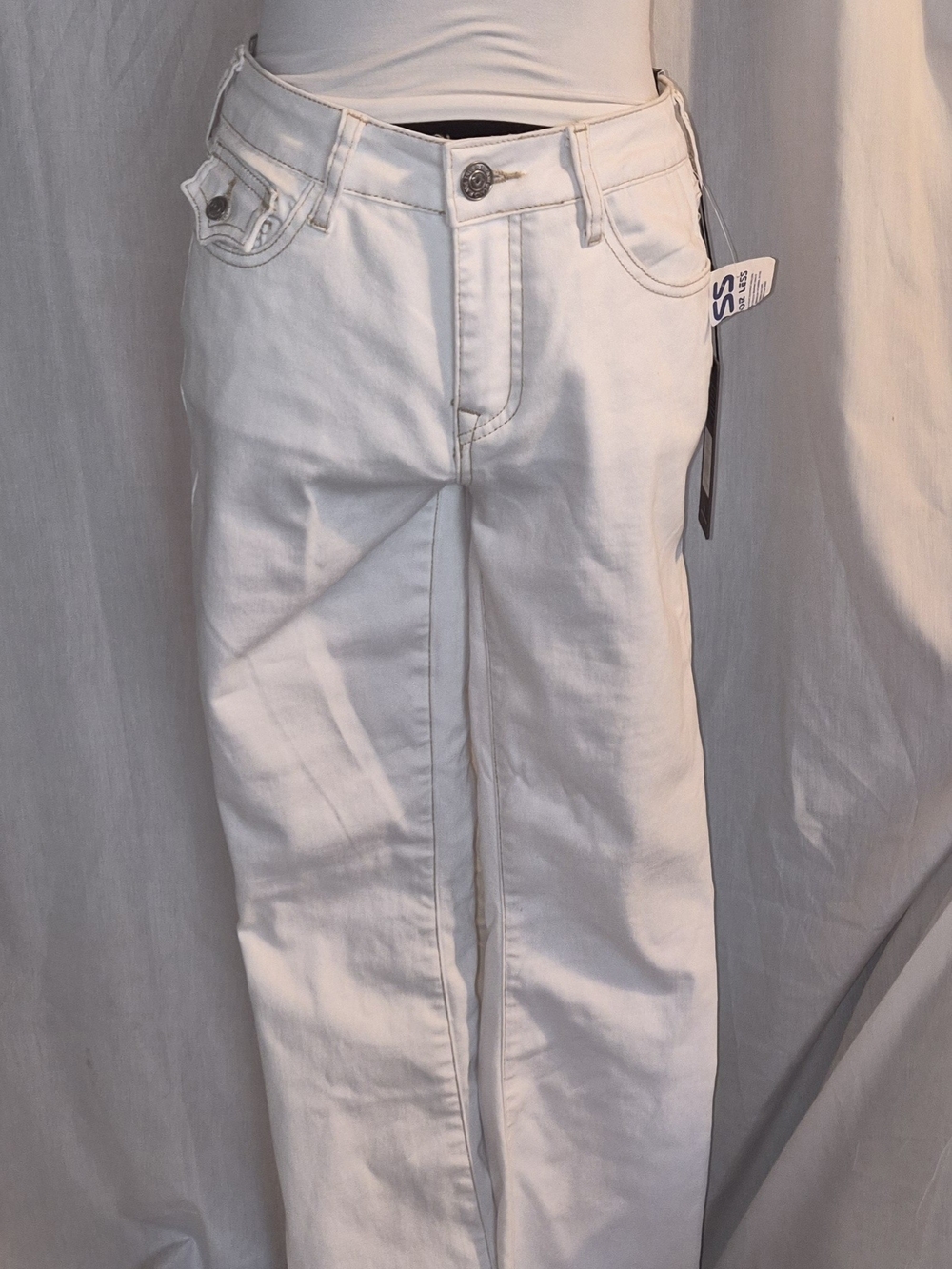 True Religion Womens White Bootcut Jeans Sz 27 NWT